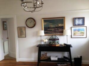 painted white entrance hall