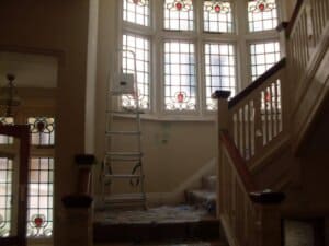 Cream coloured staircase
