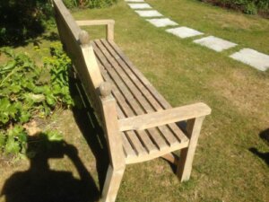 garden oak bench