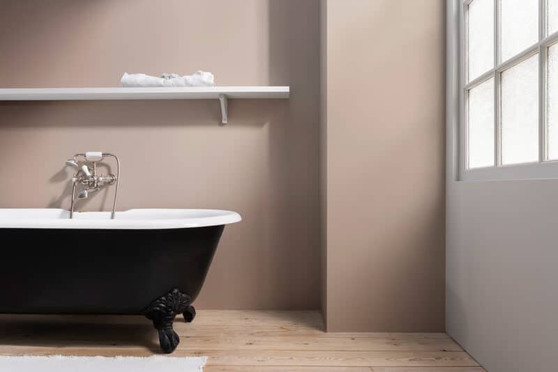 bathroom painted with Crushed pink paint